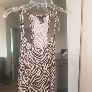 Zebra Print Midi Dress